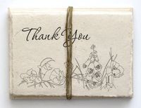 Handmade Seeded Plantable Thank You Cards with Envelopes Set of 6 Wildflowers