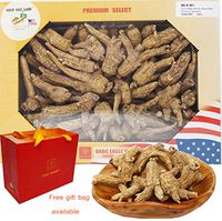 DOL Hand-Selected Sun Dried Cultivated Wisconsin American Ginseng Root Whole Large 美國威斯康辛州西洋參 花旗參 大禮盒包裝 16oz.(453g）