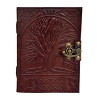 New Design Vintage Leather Celtic Tree OF Life Journal Handmade Notebook Journa