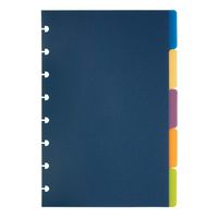 TUL Custom Note-Taking System Discbound Tab Dividers, 5 1/2" x 8 1/2", Junior Size, Assorted Colors