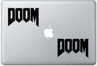 Doom Logo HenryDecalZD0957 Set Of Two (2x) , Decal , Sticker , Laptop , Ipad , Car , Truck