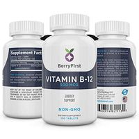 BerryFirst Vitamin B12 Fast Dissolve Tablet, Supports Healthy Memory, Mood and Circulation, 500 mcg