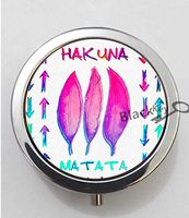 BlackKey Hakuna Matata Aztec 3-Compartment Decorative Pocket Gift Box Case Organizer for Pill, Color 1 -45