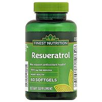 Finest Nutrition Resveratrol 500 mg Softgels, 60 Each by Finest Nutrition