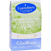 2Pack! Gladrags Pantyliner Organic Undyed Cotton - 3 Pack