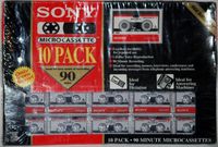 Sony 10-Pack 90-Min Blank Microcassettes 10MC-90B