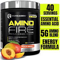 Forzagen Amino Energy + BCAA Amino Acids - Energy | Focus | Endurance | Reaction | 40 Servings of Amazing Flavors | Amino Fire (Peach Mango)