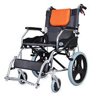Manual Wheelchair Folding Portable Lightweight self-propelled Brake, Strong Aluminum Compact Transport Wheelchair, Suitable for The Elderly Disabled