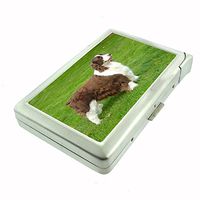 Dog English Springer Spaniel Cigarette Case w Built In Lighter