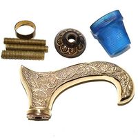 Men Derby Cane Walnut Maple | Decorative Defence Victorian Peweter Solid Brass Handle -Affordable Gift! Item #HAR-9112407 | Walking Sticks for Men & Women