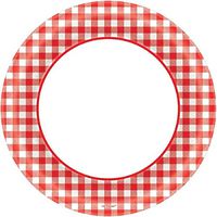 Amscan Picnic Gingham Party Round Plates, 6.75", 40 Ct.
