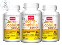 Senior Jarro-Dophilus, 20 Billion Viable Cells Per Capsule, 60 Veggie Caps (Cool Ship, Pack of 3)