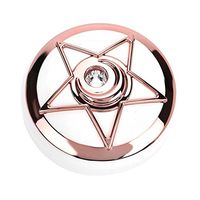 Duevin 3 Colors Portable Contact Lens Box with Mirror Pentagram Shape Lenses Container Case(Pink)
