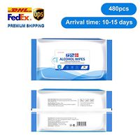 75% Alcohol Wet Wipes Portable Hand Alcohol Wipes Towel Easy Wash Disposable Sterilization Disinfection Wipes for Antiseptic Skin Cleaning Care Large Wet Wipes (480PCS)