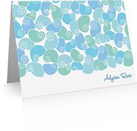 Personalized Periwinkle Cards (40 Foldover Cards and Envelopes)