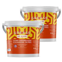 Grease No More Heavy Duty Hand Degreaser Cleaning Wipes 135 Count 10.5" x 10" Size Strechable Tough Towel, No Harsh Chemical (2 Pack, Total 270 Wipes)
