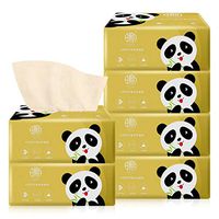 6 Count Folded Paper Towels, Multifold 240 3-Ply Paper Towels Natural Bamboo Fiber Bath Tissues Disposable Hand Towel 7.08'' X 4.72'' (Wood)