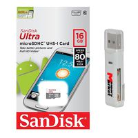 SanDisk Ultra 16GB MicroSD HC Class 10 UHS-1 Mobile Memory Card for Samsung Galaxy Note8 Note 8 Duos FE with USB 2.0 MemoryMarket Dual Slot MicroSD & SD Memory Card Reader