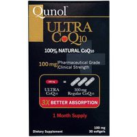 Qunol Ultra Natural CoQ10 Heart, 30 Softgels (Pack of 2)