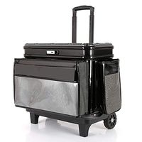 Fishing Bucket Fishing Trolley Box Large Wheel Multifunctional Thickening Fishing Trolley Bucket Live Fish Bucket Waterproof Guard Bucket Collapsible Water Bucket (Color : Gray, Size : 50x27x51cm)