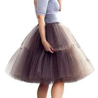 Liraly Womens Dancing Skirts Pleated Gauze Draped Adult Tutu Skirt Gray