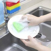 Feriay 12pcs Imitation Loofah Dishwashing Sponge Brush Kitchen Scouring Pad Sponges