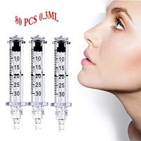 ZPEN 80 Pcs 0.3Ml Syringe and Medicine Needle Ampoule Head for Hyaluron Gun Hyaluron Pen High Pressure Wrinkle Removal Water Syringe