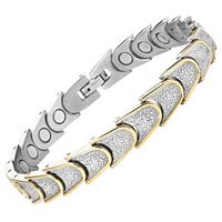 Willis Judd Womens Titanium Magnetic Therapy Bracelet for Arthritis Pain Relief and Carpal Tunnel Adjustable