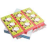 JAM PAPER Small Christmas Boxes - Lingerie/Blouse Size - 10 7/8 x 7 7/8 x 1 1/4 - Colorful Christmas Set - 3/Pack