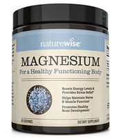 NatureWise Magnesium Powder, High Potency Gluten-Free Magnesium for Stress and Sleep, Bone Health and Bone Density, Natural Strawberry Lemon Flavor (Packaging May Vary) [2 Month Supply – 69 Scoops]