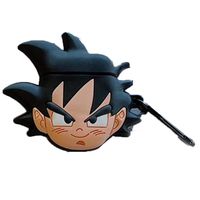 Raleighsee Dragon Ball Anime Goku Cartoon Creative AirPods1/2 Generation Silicone Protective Case Scratch-Proof Anti-Fall Portable Bluetooth Headphone Box Protective Cover(Goku2)