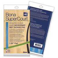 Bona SuperCourt Athletic Floor Care Microfiber Wet Tacking Pad, 60", Light/Dark Blue