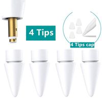 Tip Replacement for Apple Pencil (Pack of 4),Compatible for iPad Pro Pencil 1st and 2nd Generation 10.5 inch 12.9 inch 9.7 inch,Non-Slip Writing Nib/Tip Protector (Pack of 4)