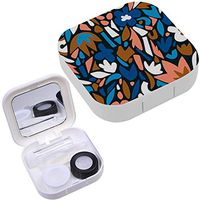 Portable Contact Lens Case Box Travel Kit Mirror + Bottle + Tweezers Container Holder [ Terrazzo ]