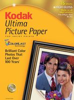 Kodak 8110579 Ultima Picture Paper, Glossy (8.5x11, 15 Sheets)