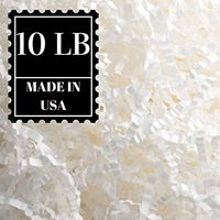 Crinkle Cut Paper Shred Filler for Packing and Filling Gift Baskets, Natural Craft Bedding in Brown Kraft Red Pink White Green Yellow Blue and White … (10 LB, White)