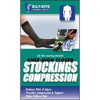 Bilt-Rite Mastex Health 10-74000-LG Knee High Stockings, Black, Large