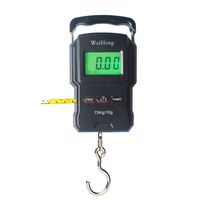 YYGJ Portable Electronic Hook Scale Digital Hanging Bag Luggage Weight Scale Fishing Scale with Measuring Tape 165Lb Black