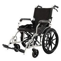 Wheelchair Medical Equipment Thick Aluminum, Folding/Lightweight/Hand Push/Elderly Portable/Travel/Scooter/Disabled, Lightweight 100KG Wide for Adults ELD