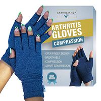 Rheumatoid Pain Compression Arthritis Gloves. Pain Relief, Ease Muscle Tension, Relieve Carpal Tunnel Ache for Men and Women, Heat Hand Gloves for Computer. (Navy Blue) (Medium)