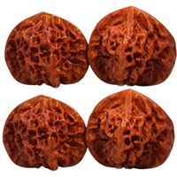 Healifty 4PCS Walnuts Massage Balls Resin Palm Massage Hand Ball Great for Adults Use Ancient Yellow Color