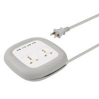 2-Outlet Desktop Power Strip with 4 USB Charging Ports (5V/6.8A)-Smart Fast Multi USB Charger Hub for iPhone, iPad, Smart Phone, Tablet and More Devices-6 Feet Heavy Duty Cord