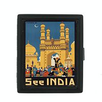 Perfection In Style Metal Cigarette Case Vintage Travel Posters Design 004