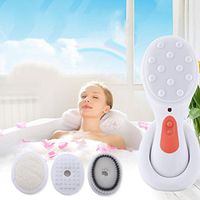 Breast Massager Electric USB Charge Handheld Chest Enhancer Vibration Multifunction Bath Brush for Home Or Travel Use HMYH