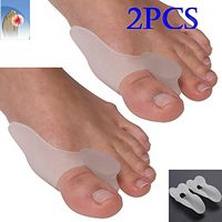 2x Unisex Foot Pain Relief Gel Toes Shaping Hallux Valgus Big Toe Bunion Splint Spacer Alignment Straightener Corrector Foot Aid Treatment Splint for Hammer Toes and Tailor's Bunion Use in Day and Night