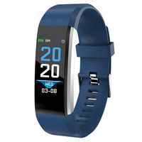 Sport Fitness Tracker Multicolor Screen Heart Rate Monitor Blood Presure Smart Bracelet for iPhone iOS Samsung Android for Men Women Kids (Blue)