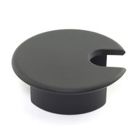 HJ Garden 1pc 1-3/8 inch (35mm) Desk Wire Cord Cable Grommets Hole Cover for Office PC Desk Cable Cord Organizer Zinc Alloy Cover Black