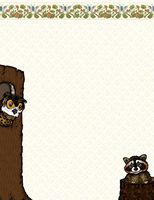 Owl & Raccoon Stationery Printer Paper 26 Sheets
