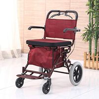 Folding Rollator Walker Elderly & Handicap Aluminum Transport Chair- 4 Wheel Medical Rolling Walker with Seat & Bag - Mobility Aid for Adult