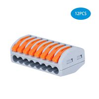 222-418 Lever-Nut,Wire Connectors,Compact Connectors PCT-218 8 Conductor(12 Pack)